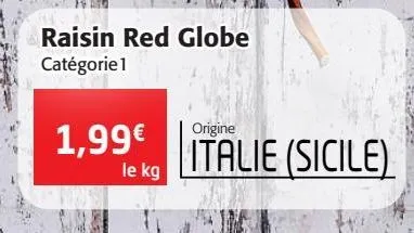 raisin red globe 