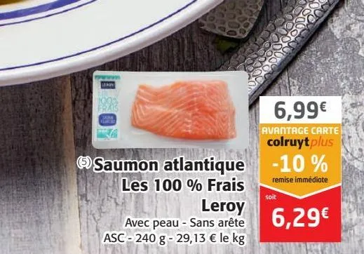 saumon atlantique les 100% frais leroy