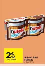 matolla  nutella nutell &GO!  &GO!  22  Lekg: 2038   Nutella & Go! FERRERO 2 po 104g