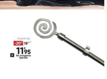 a partir de  -20% 15  1195  kit tringlerie spirale