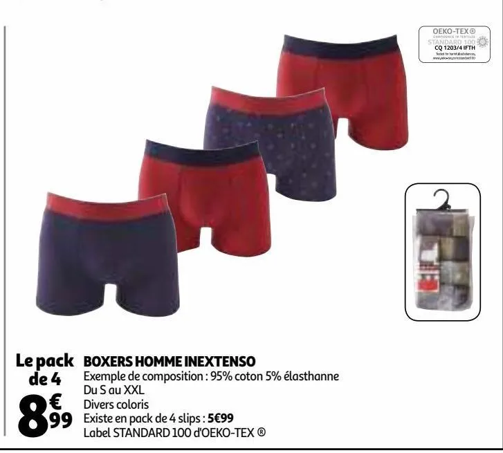 boxers homme inextenso