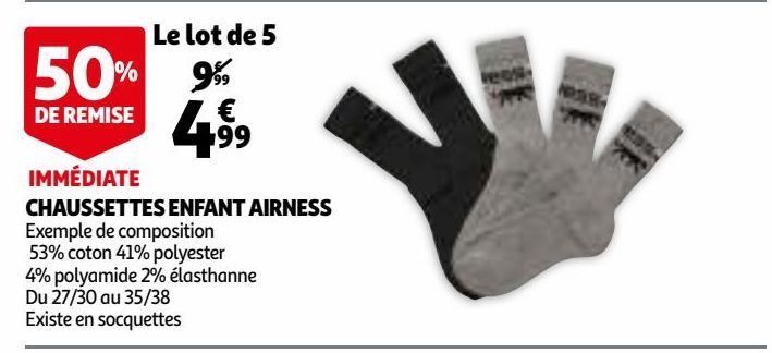 CHAUSSETTES ENFANT AIRNESS