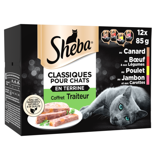 BARQUETTES DE TERRINE TRAITEUR POUR CHAT SHEBA