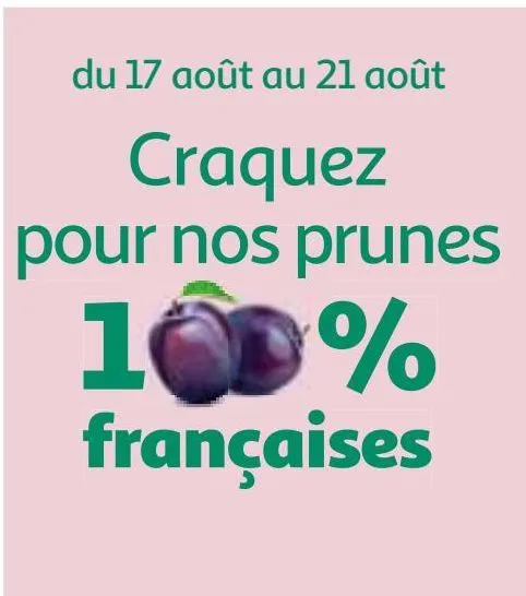 craquez pour nos prunes 100% françaises