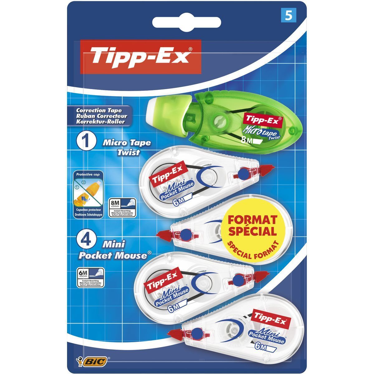 5 SOURIS CORRECTRICES TIPP-EX