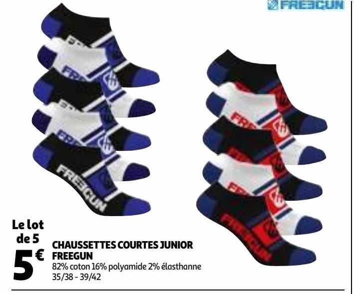 CHAUSSETTES COURTES JUNIOR FREEGUN