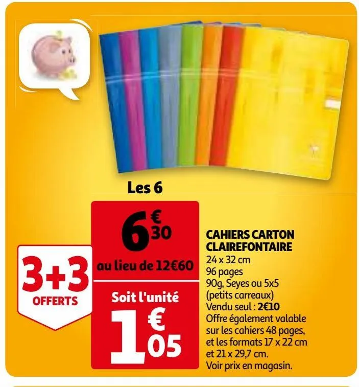 cahiers carton clairefontaire