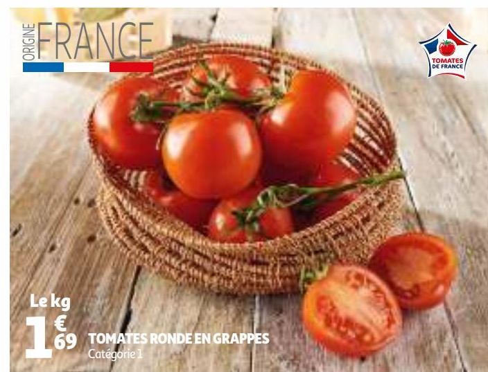 TOMATES RONDE EN GRAPPES