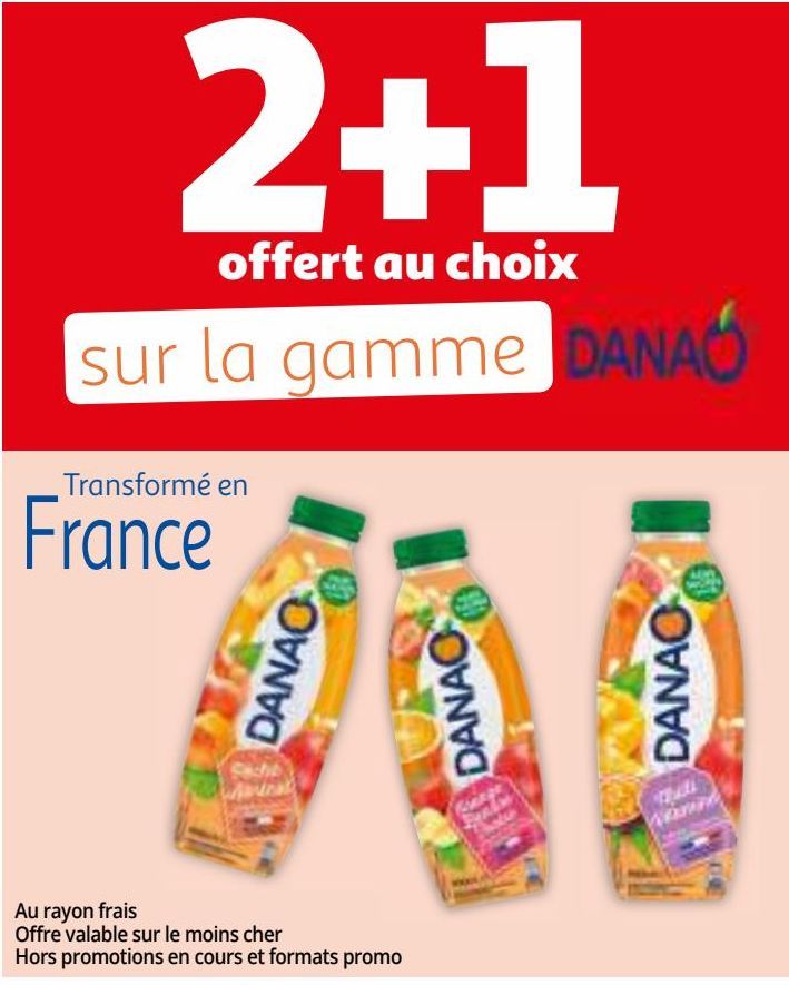 2+1 offert au choix sur la gamme DANAO