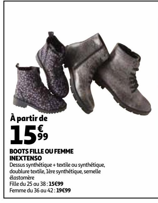BOOTS FILLE OU FEMME INEXTENSO