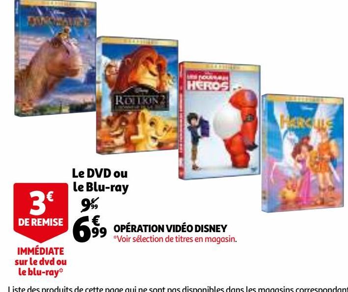 OPÉRATION VIDÉO DISNEY