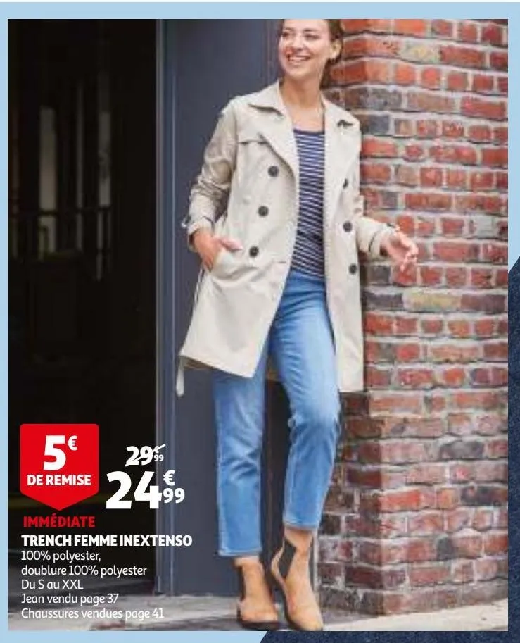  trench femme inextenso 