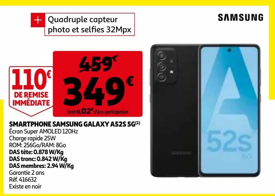 smartphone samsung galaxy a52s 5g
