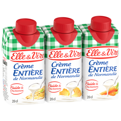 CRÈME ENTIÈRE DE NORMANDIE ELLE & VIRE 