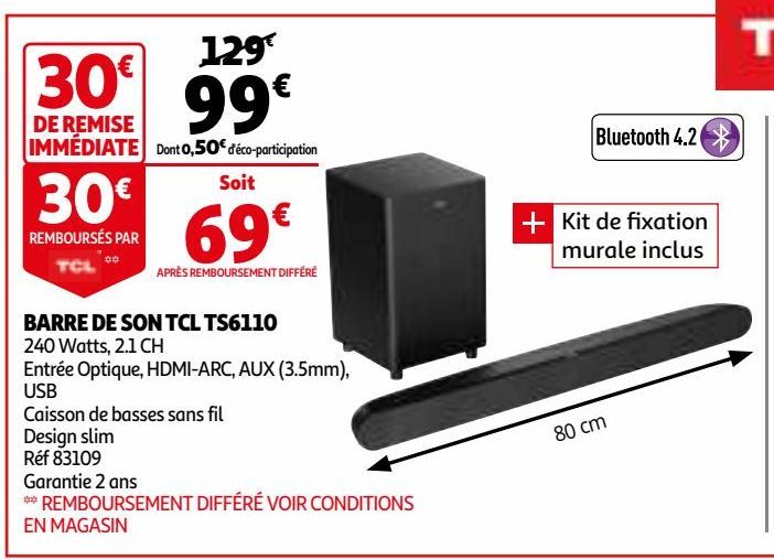 BARRE DE SON TCL TS6110 