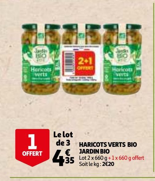 HARICOTS VERTS BIO JARDIN BIO 