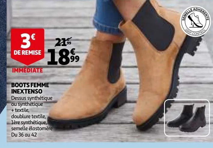 boots femme inextenso 