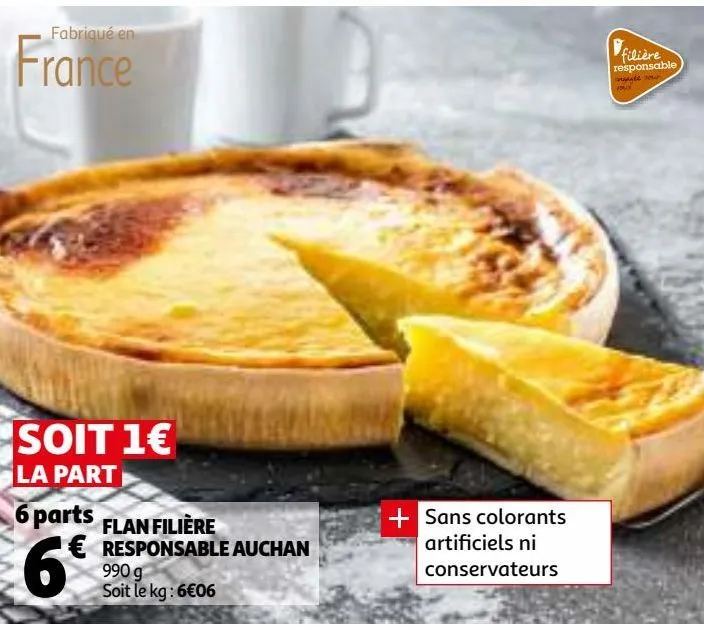 flan filière responsable auchan 