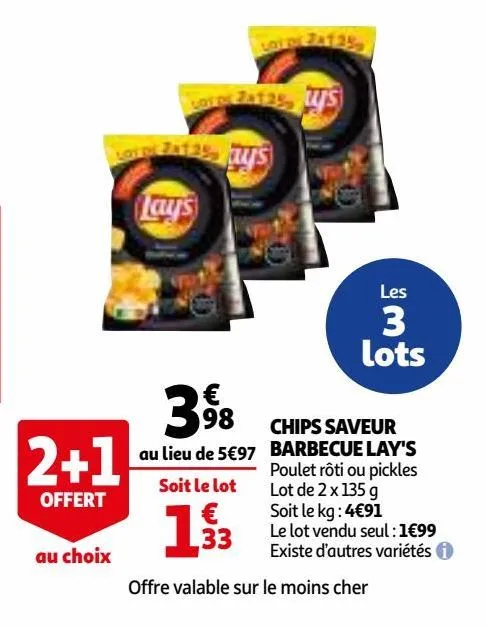 chips saveur barbecue lay's 