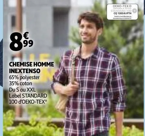 chemise homme inextenso 