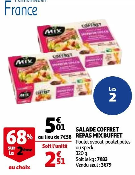 salade coffret repas mix buffet 