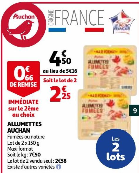 ALLUMETTES AUCHAN