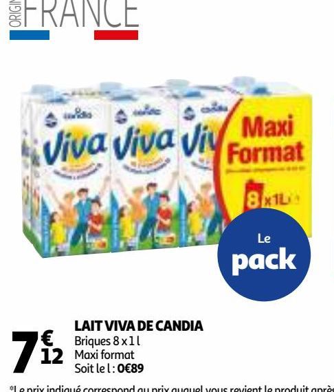 LAIT VIVA DE CANDIA 