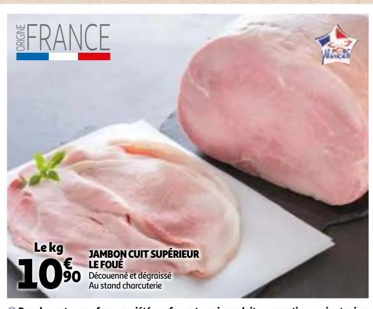 jambon cuit supérieur le foué 