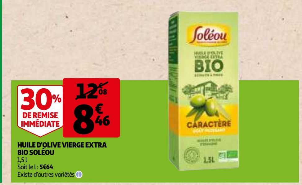 HUILE D'OLIVE VIERGE EXTRA BIO SOLÉOU 