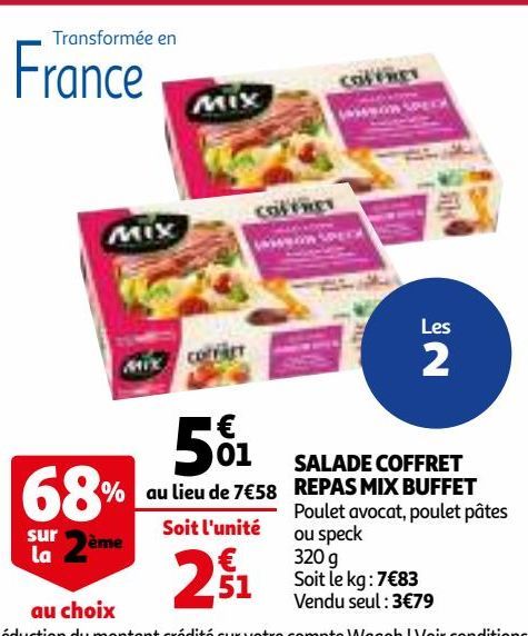 SALADE COFFRET REPAS MIX BUFFET 