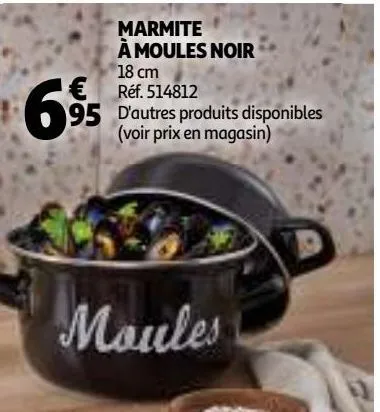 marmite à moules noir 