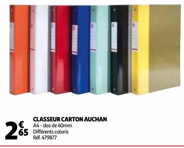 CLASSEUR CARTON AUCHAN