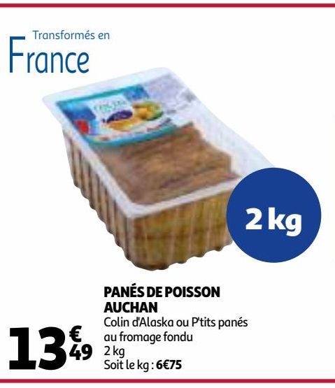  PANÉS DE POISSON AUCHAN