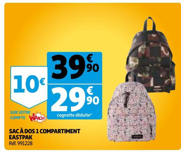  SAC À DOS 1 COMPARTIMENT EASTPAK 