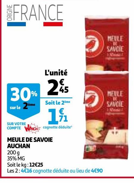 MEULE DE SAVOIE AUCHAN