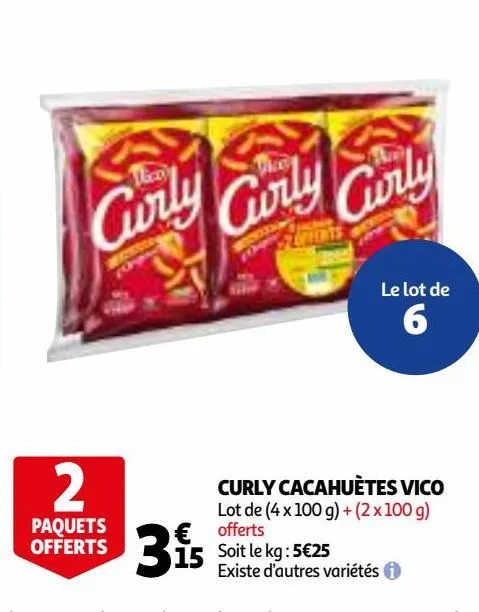 curly cacahuètes vico 