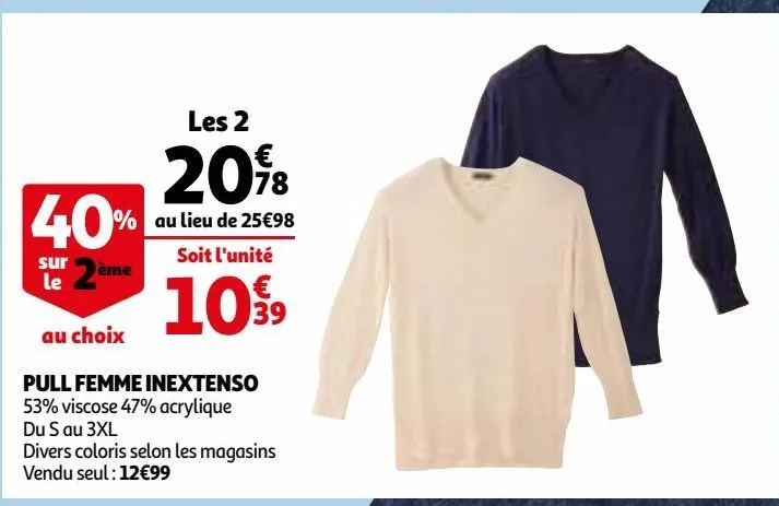 pull femme inextenso 