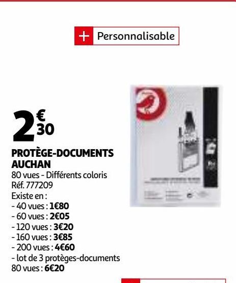 PROTÈGE-DOCUMENTS AUCHAN 