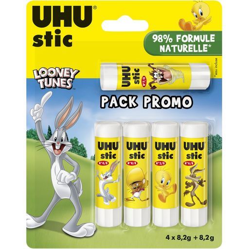 5 STICKS DE COLLE LOONEY TUNES UHU 