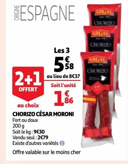 chorizo césar moroni