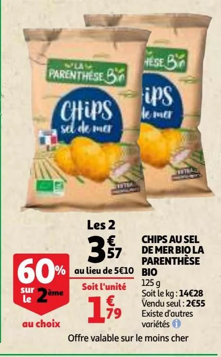 chips au sel de mer bio la parenthèse bio