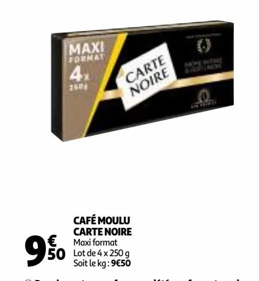 café moulu carte noire