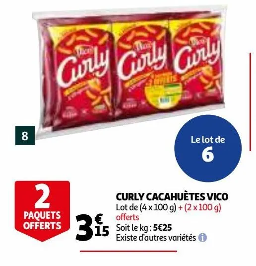 curly cacahuètes vico