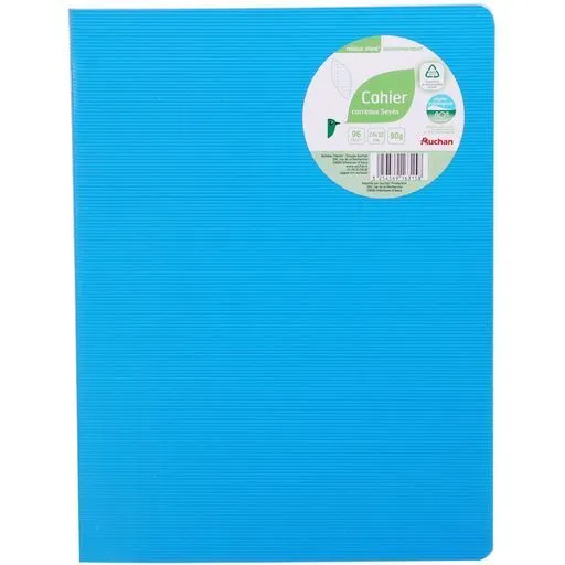 cahier polypro bagasse auchan