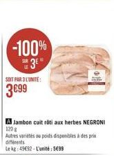 jambon cuit Negroni