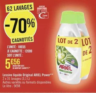 lessive liquide Ariel