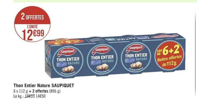 thon entier nature SAUPIQUET