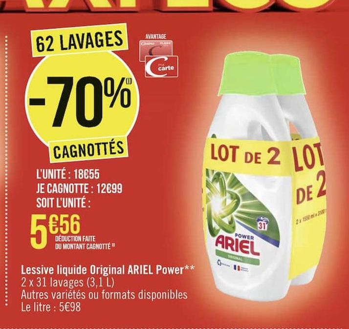 lessive liquide Original Ariel Power