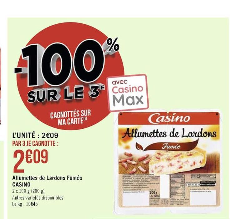 allumettes d lardons fumes CASINO