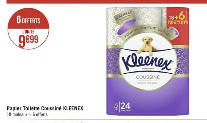 papier toilette coussine Kleenex